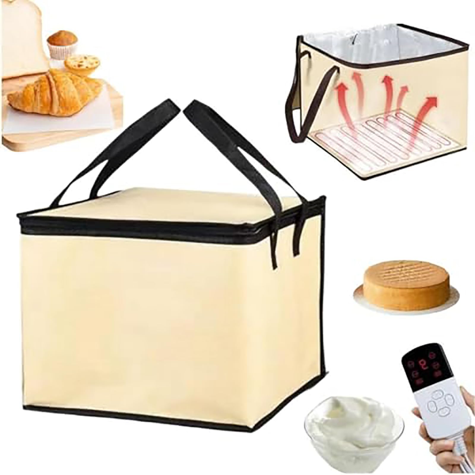 Kit per la lievitazione del pane, per la lievitazione dell'impasto del pane e della pizza, con controllo della temperatura e accessori per la lievitazione per la preparazione di pane, yogurt e natto