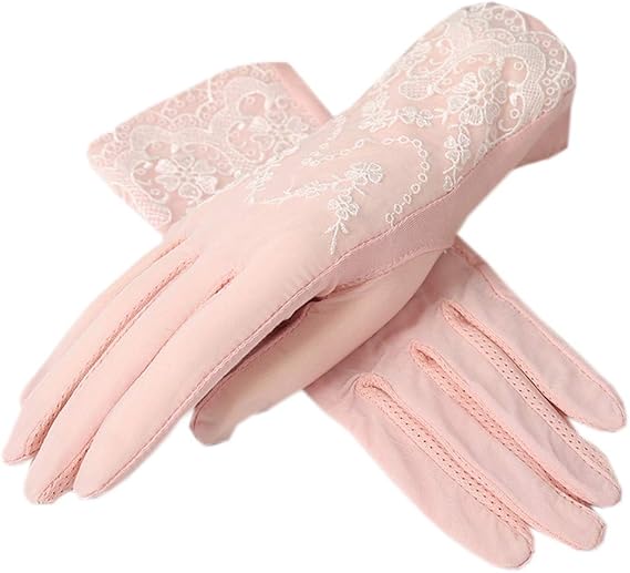 Summer Thin Lace Cotton Sun Gloves Women UV Protection Gloves Sunblock