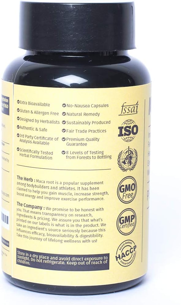 iAYUR Maca Root Extract 500 Mg 120 Veg Capsules | Tested & Certified 100% Potent, Natural, Pure & Safe - Peruvian Origin