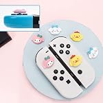 DLseego Dog & Rabbit 6PCS Thumb Grips Caps Compatible with Switch Lite & Switch & Switch OLED Cartoon Soft Silicone Joy Con Cover Lovely 3D Analog Joystick Button Caps - Cute Mixed Pack