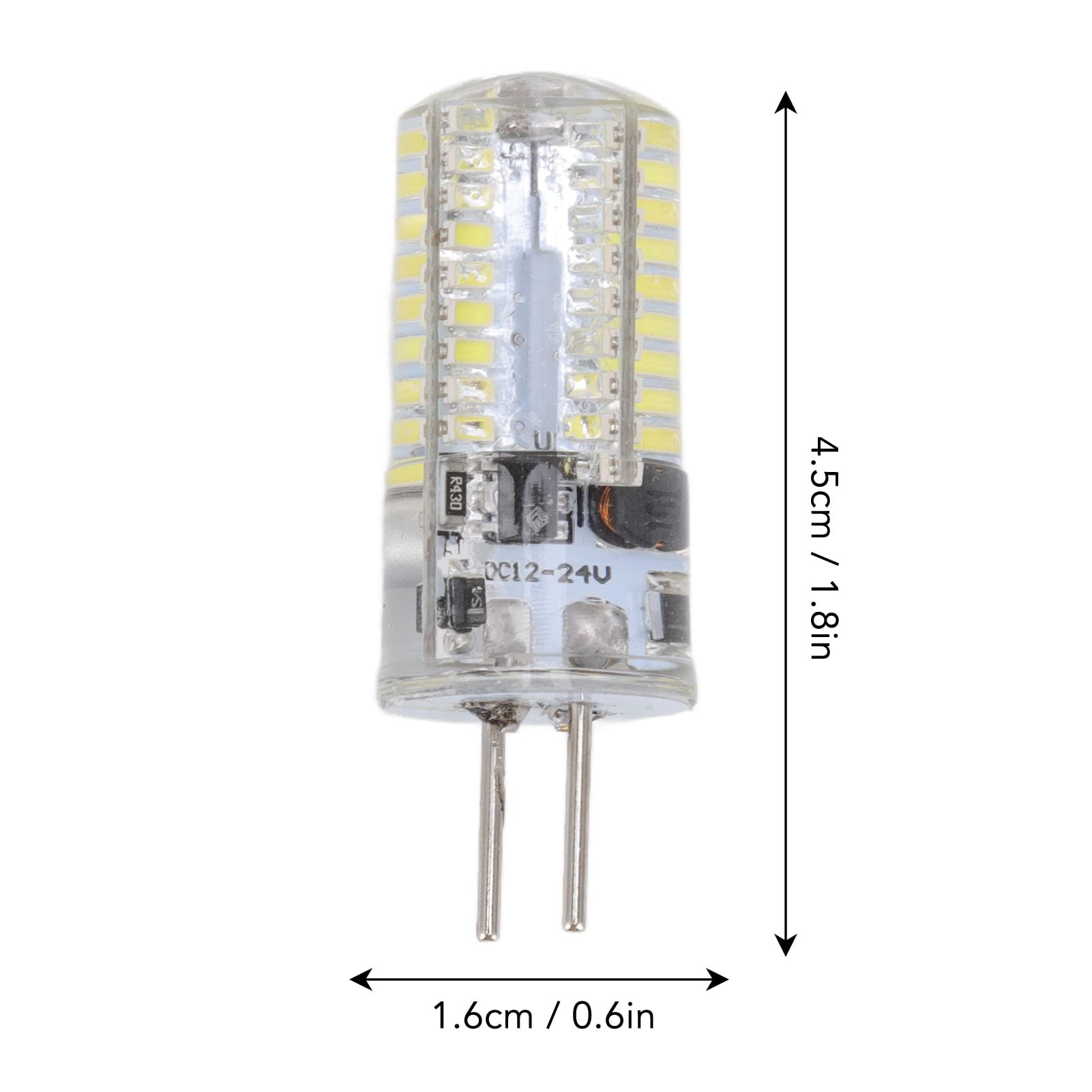 Ampoule LED G4/GY6.35 7W Dimmable - 72 LEDs SMD2835, 12V, Angle 180°, Couleur Blanc Froid