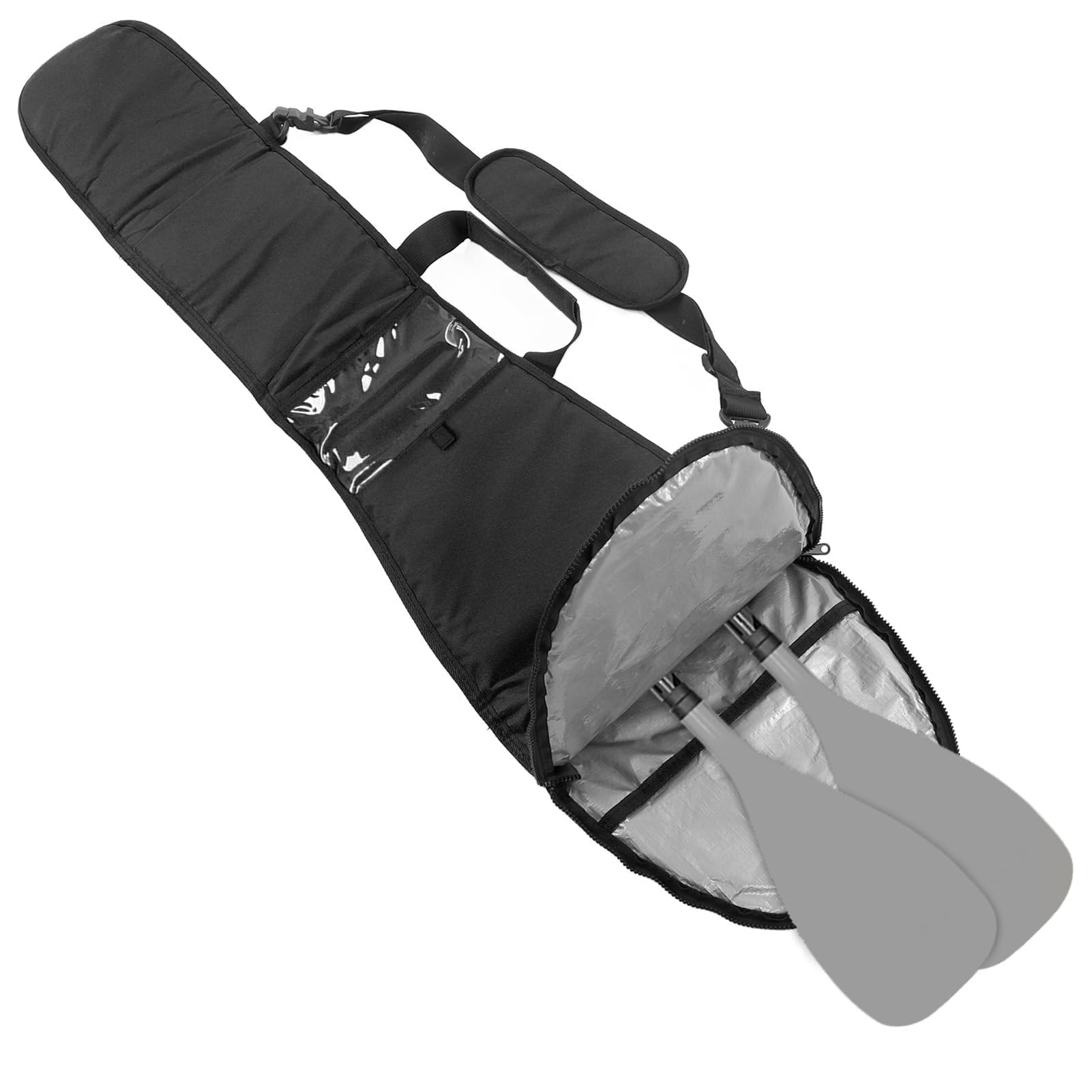 Bolsa De Transporte De Canoa Kayak, Bolsa De Almacenamiento De Remo De Barco Funda De Bolsa Para Transporte De Almacenamiento De Canotaje De Remos (Black)