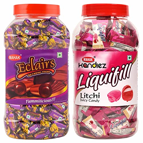 Buy MAHAK Kandiez Eclairs Candies 400 Pieces in a Jar Smooth and Creamy