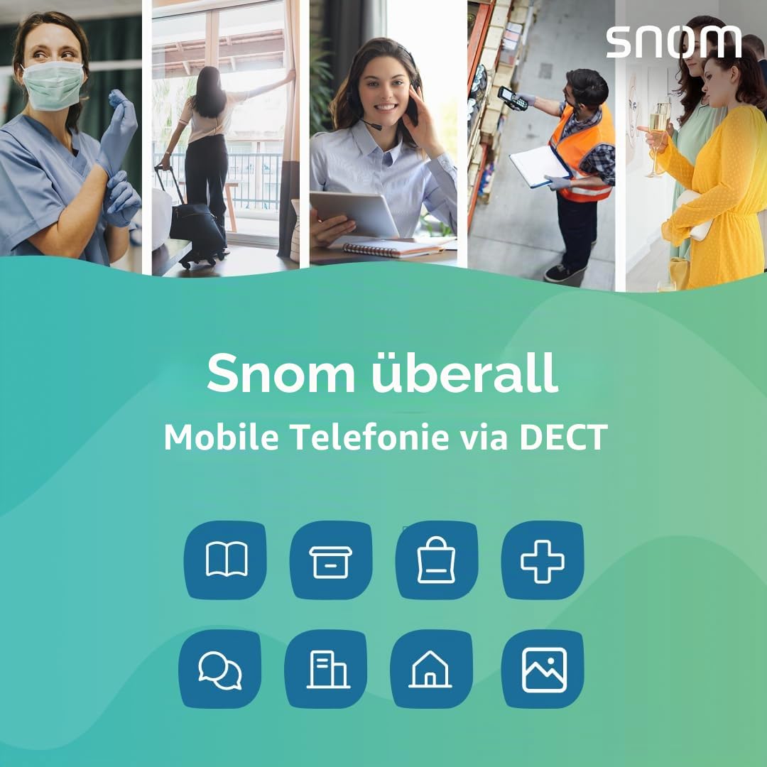 Snom M400 SC IP DECT Singlecell-Basisstation, bis zu 20 Mobilteile, bis zu 10 Paralell-Anrufe und 20 SIP-Konten, Breitband-Audio, PoE, 3 Jahre Herstellergarantie, Weiß; 00004587