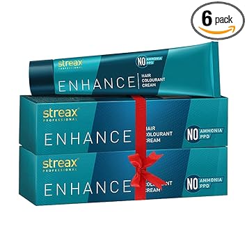 Streax Professional Enhance Hair Colourant Cream 90 g, Intense Copper Blonde No 7.44Pack of 2