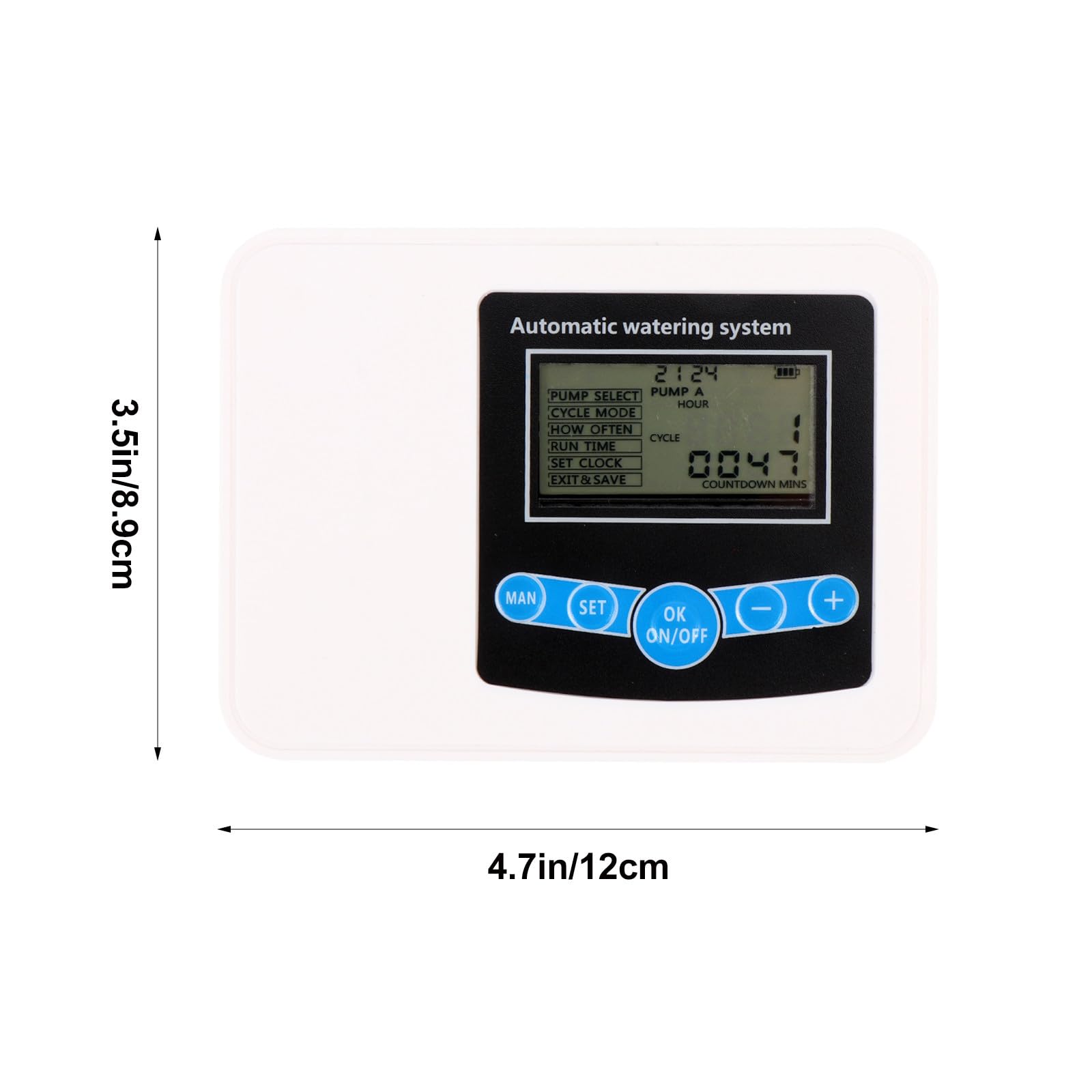 Lurrose Temporizador de Riego Digital Doble Bomba y Función Automática para Jardín y Uso Doméstico Batería de 1200 Mah y Carcasa Abs Resistente