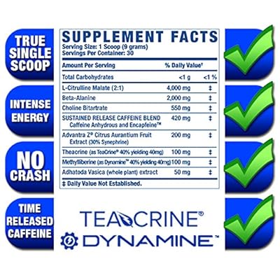 Buy Yeah Buddy Pre Workout Extreme Non Crash Sustained Energy Preworkout Nitric Oxide Supplement With Extended Release Caffeine Teacrine And Agmass Green Apple 30 Serving Online In Senegal B01f08jg10