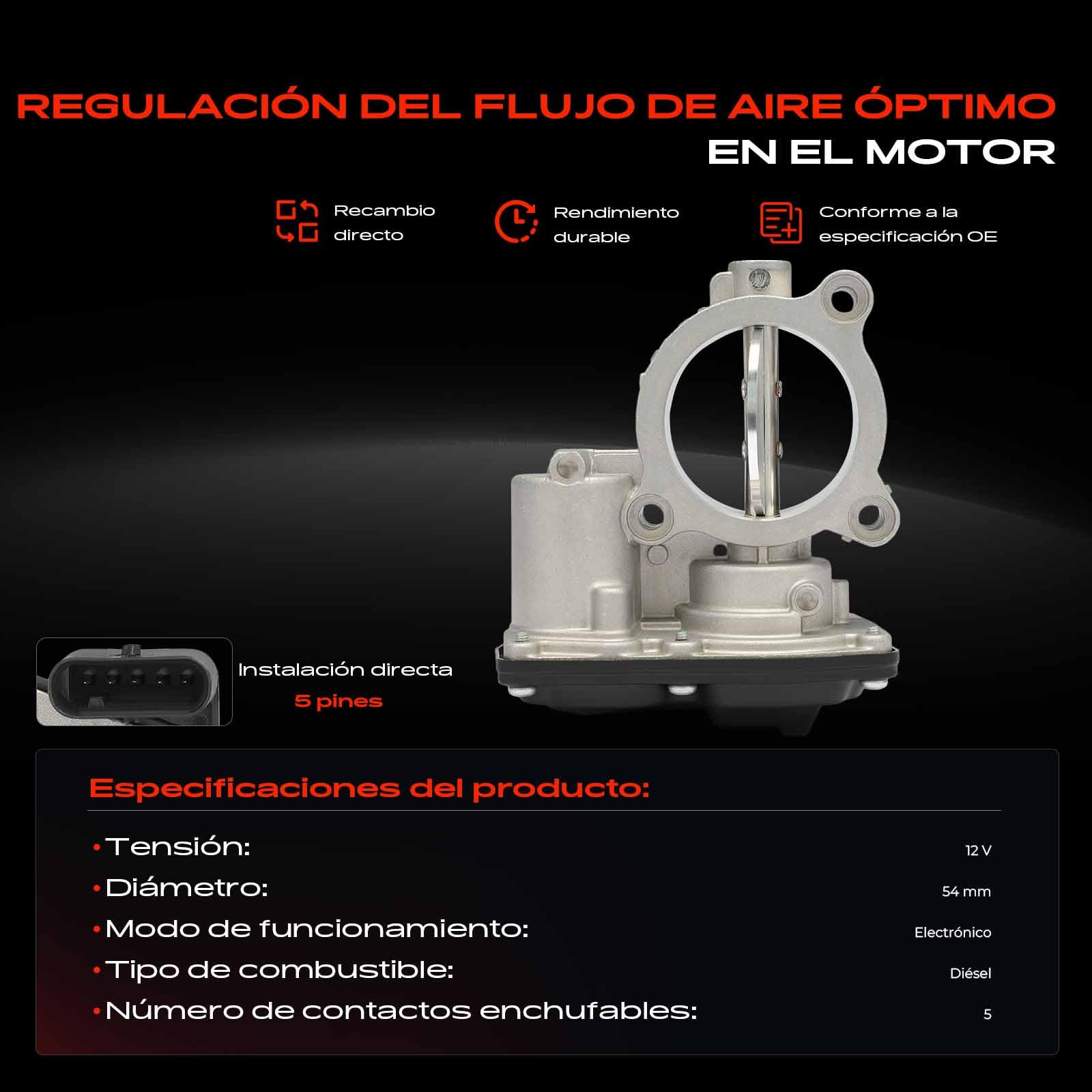 Frankberg Válvula de mariposa Cuerpo de mariposa Diesel Compatible con X3 F25 2.0L Serie 3 Touring F31 2.0L Serie 5 Touring F11 2.0L X1 E84 2.0L X3 F25 3.0L Replace# V20810021