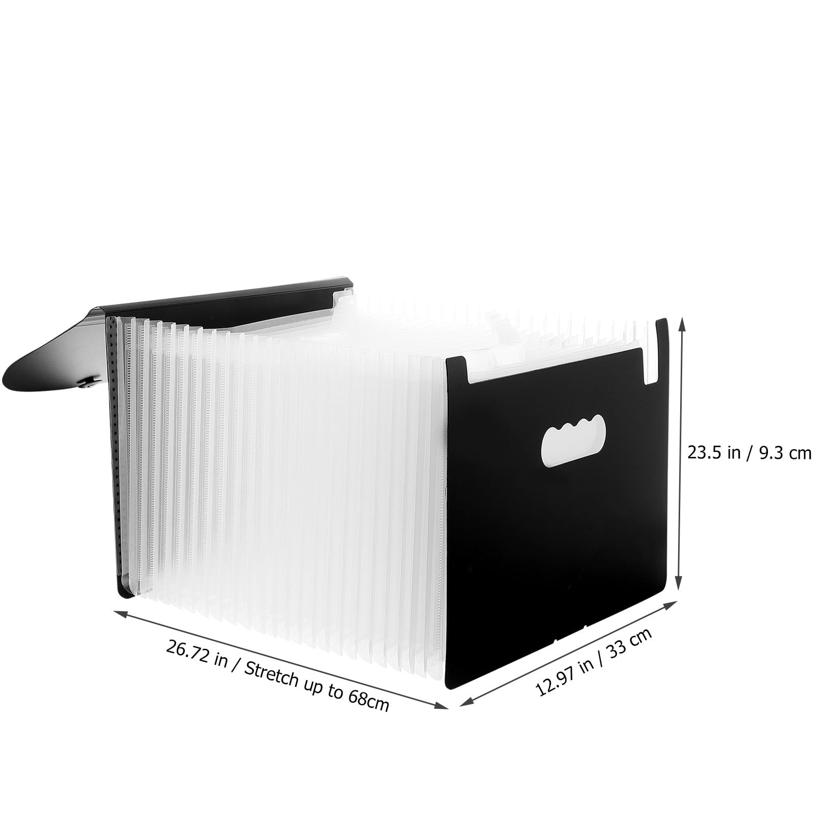 SECFOU Trieur Extensible Accordéon 24 Couches Grosse Capacité en Plastique Fermeture à Cordon pour Organiser Documents la Maison Voyage