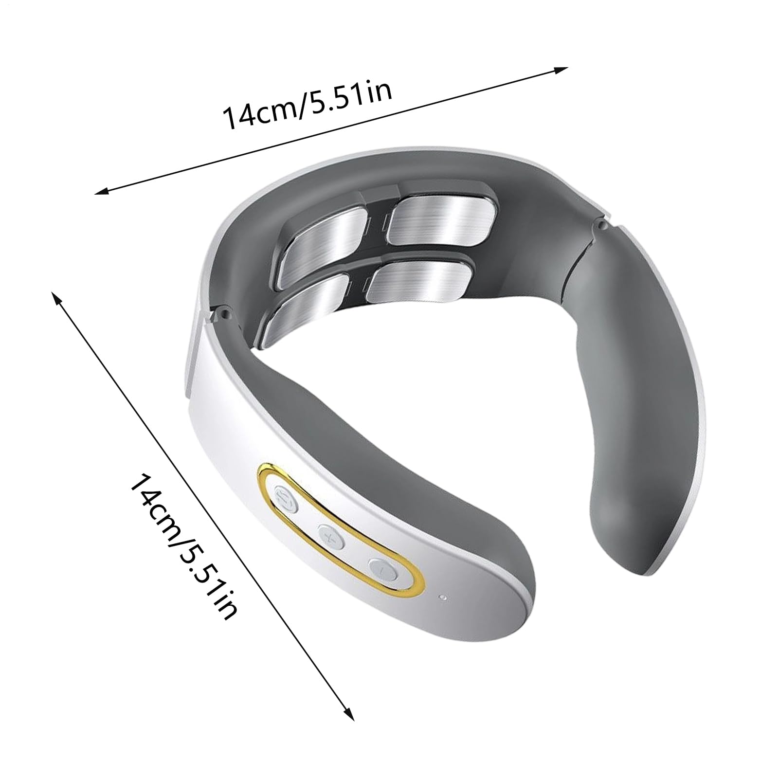Dispositivo per massaggio al collo con calore, strumento per massaggi per adulti, uomini, donne, Natale, compleanno, mamma, papà, moglie, marito, in acciaio inox ABS con 6 modalità, ricaricabile senza