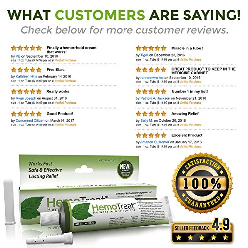 HemoTreat Hemorrhoid Treatment Cream,FDA LISTED for Fast Safe