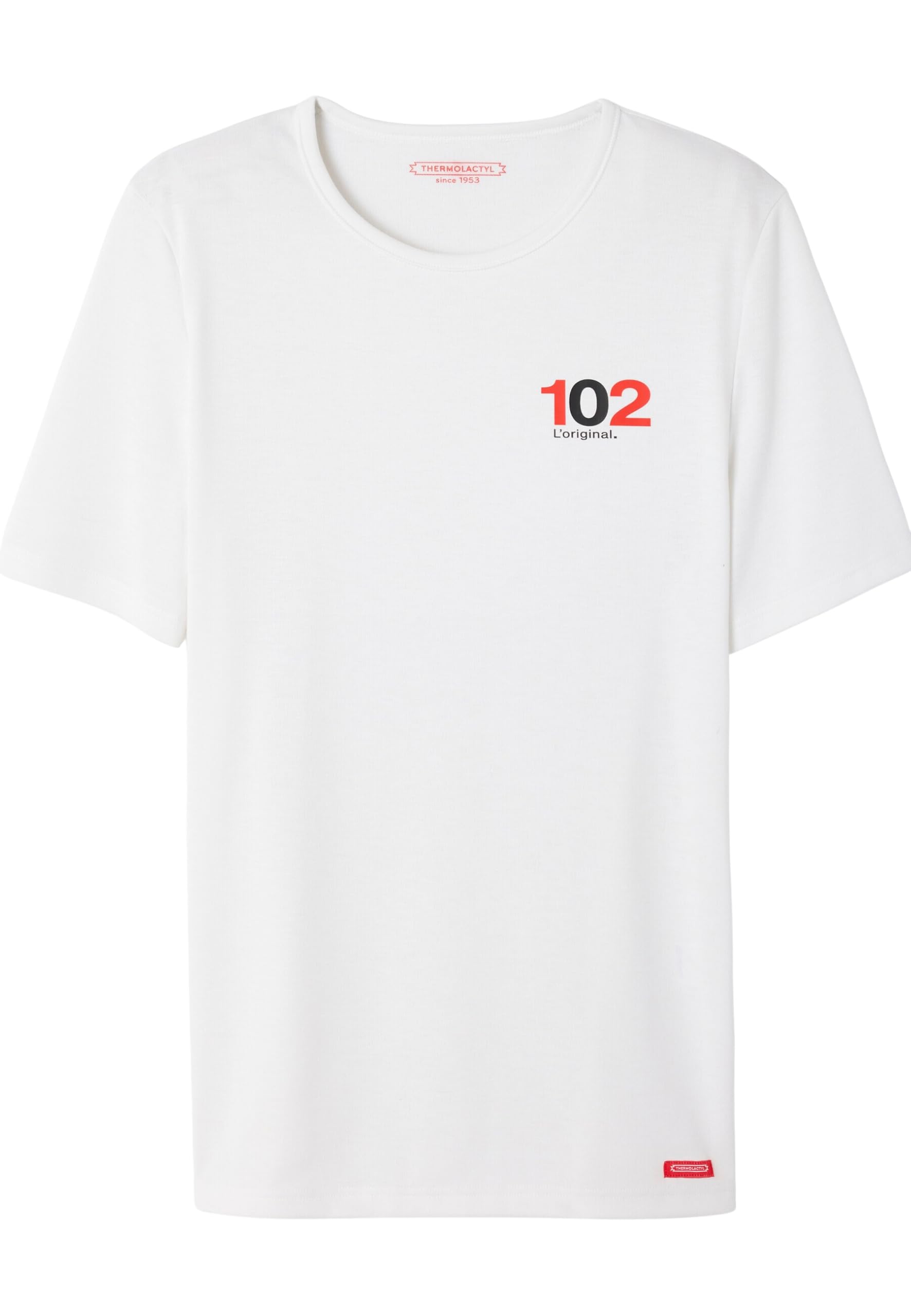 Damart Thermolactyl Homme T-Shirt | Acrylique et Polyester, Col Rond, Manches courtes, Sous-vêtement Thermique, Blanc, L