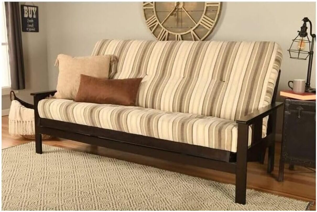 Maykoosh Wooden Futon Frame Set - Espresso Finish Convertible Sofa Bed Frame