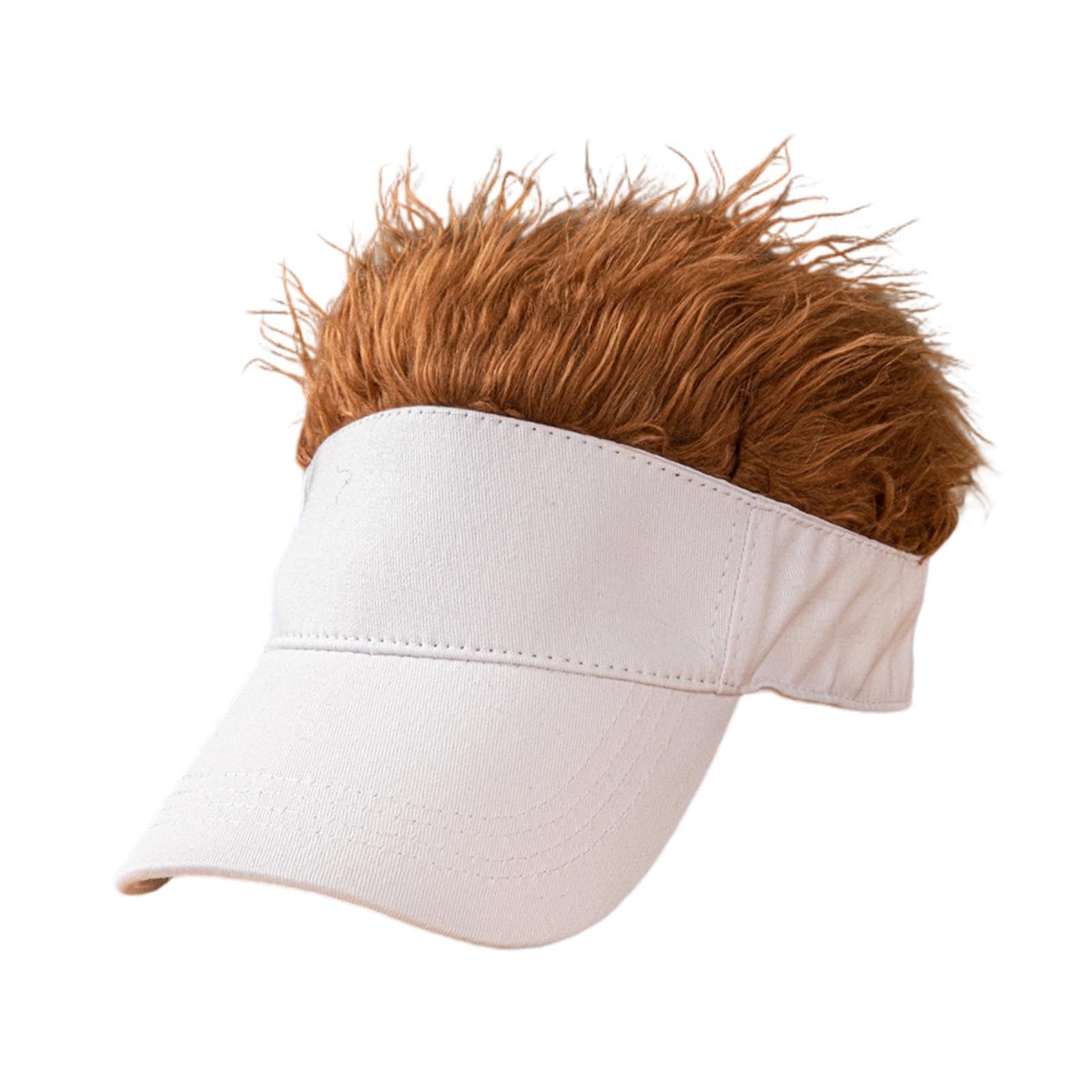 Cappellino Baseball Visiera Uomo Donna Creativo Parrucca Finta Regolabile Poliestere Accessorio Adatto per Sport All’aperto Eventi Cosplay C