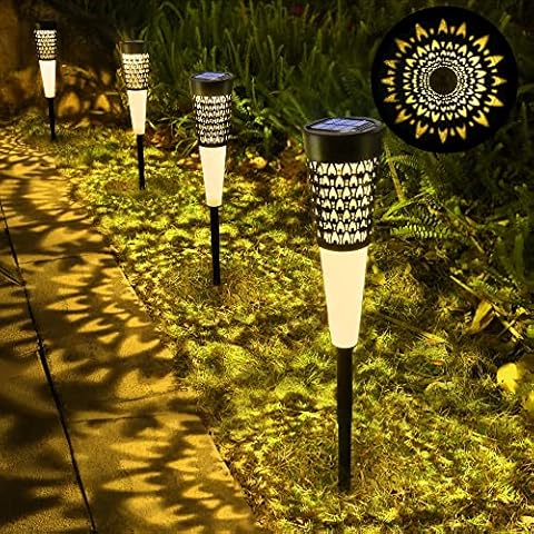 Geemoo Solarleuchten für Außen Garten 4 Stück Solarlampe für Außen Wetterfest Cover