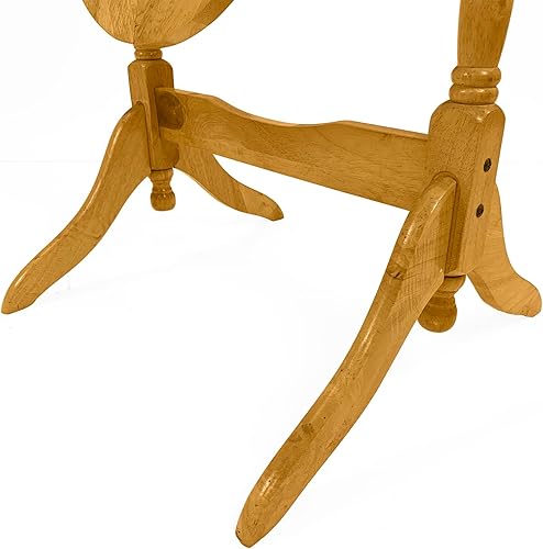 Miniatura 9 de GTU Furniture Espejo de piso ovalado giratorio de madera ovalada de longitud completa, en acabado blanconegrocereza, roble, plataoroespressogris