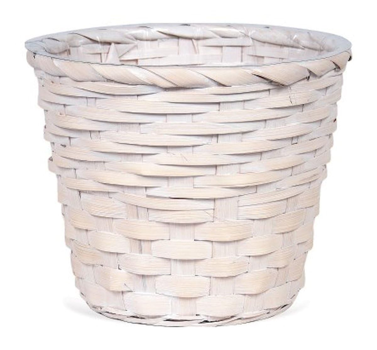 212 Main White Washed Wicker 1 Planter