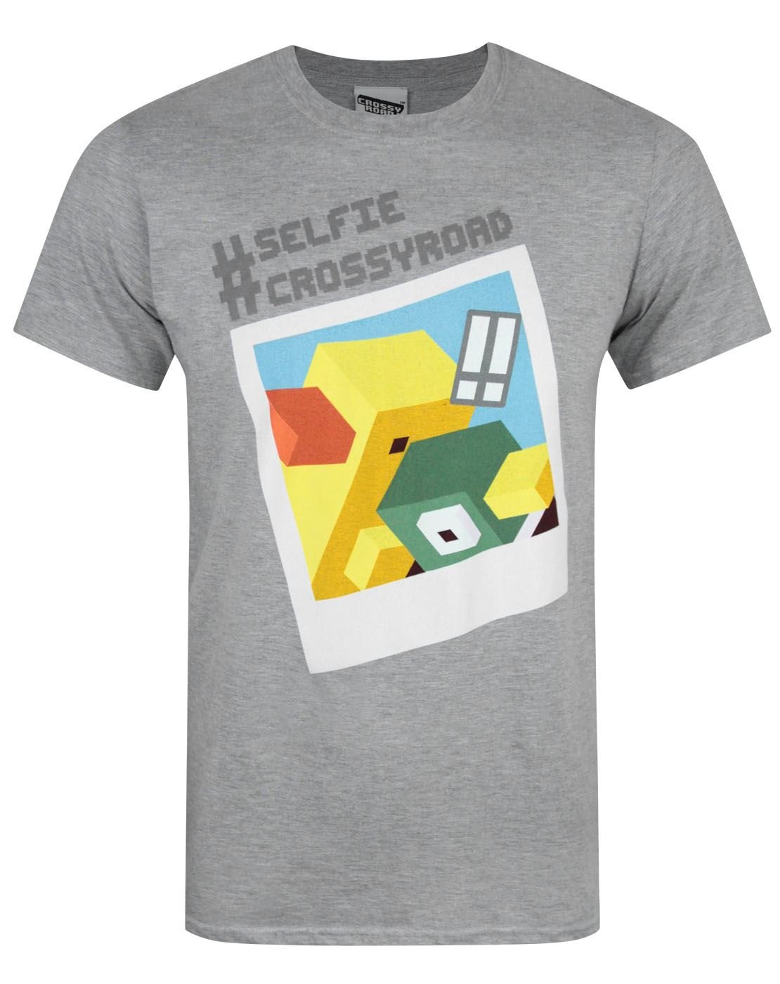 Crossy Road Men's Selfie Grey Selfie T-Shirt (M)