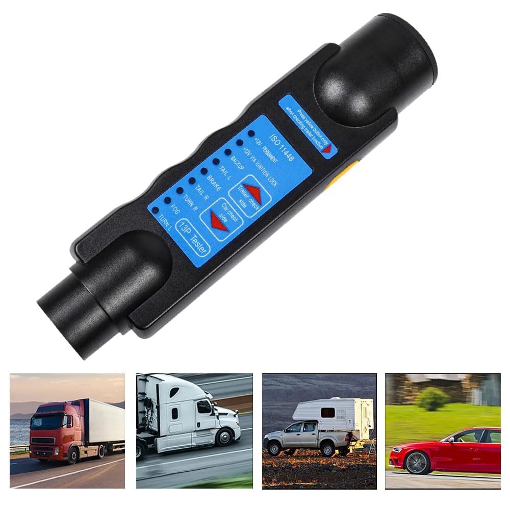 Testeur De Remorque 13 Broches - Vérificateur Faisceau Électrique Pour Feux, Caravane, Camping-Car Et Camion 12-24V