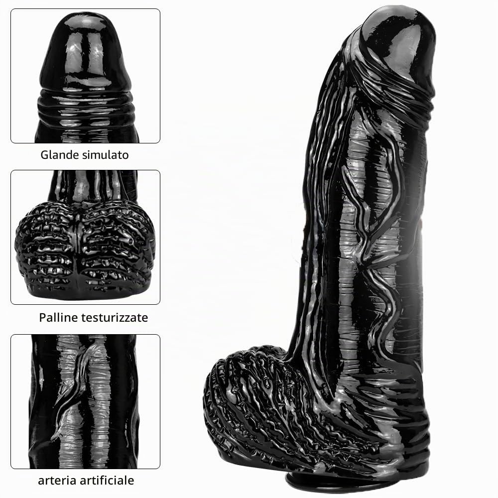 Fallo gigante XXL, fallo grande da 3 kg, sex toy femminile con silicone liquido, fallo prostatico morbido con forti ventose, sex toy femminile realistico estremo