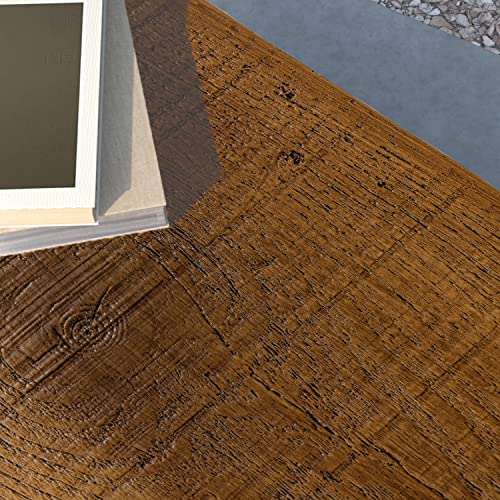 Sunbury Outdoor Patio Concrete Bench, Wooden Look Bench For Patio, 48" Garden Bench Log Table, Mgo And Rustic Metal Legs In Dark Brown For Proch Backyard #TOP3