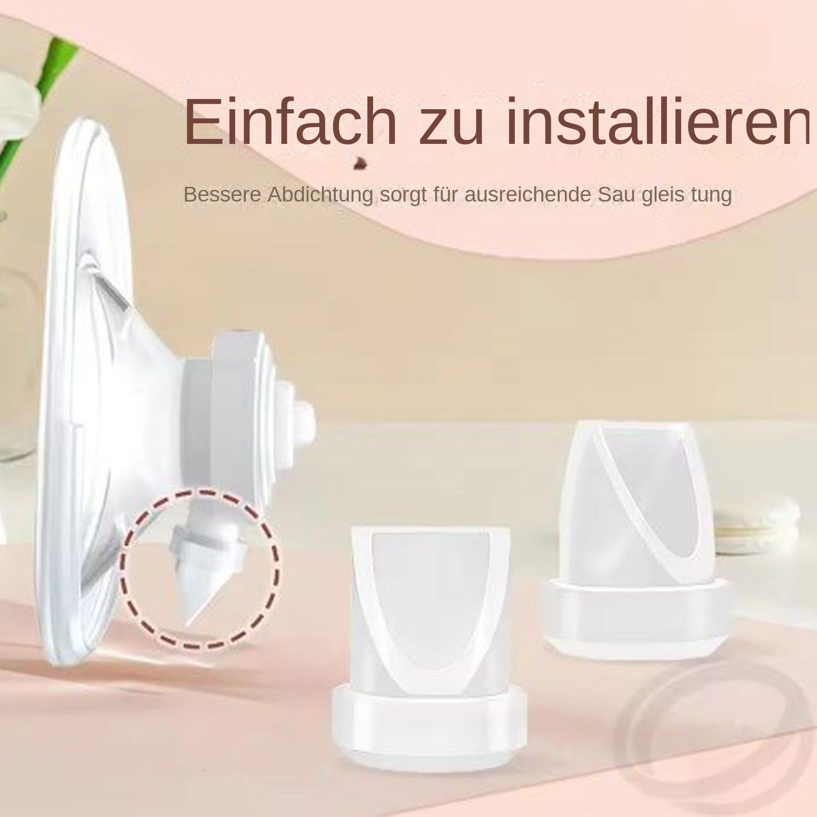 Pumpenteile Tragbarer Muttermilchflaschen-Ersatzsauger zum Abpumpen | Stillzubehör Stillen für Mütter, neue Eltern, Krankenhaus, Zuhause, Kühlschrank, Reisen, Arbeit, Kita, Outdoor,