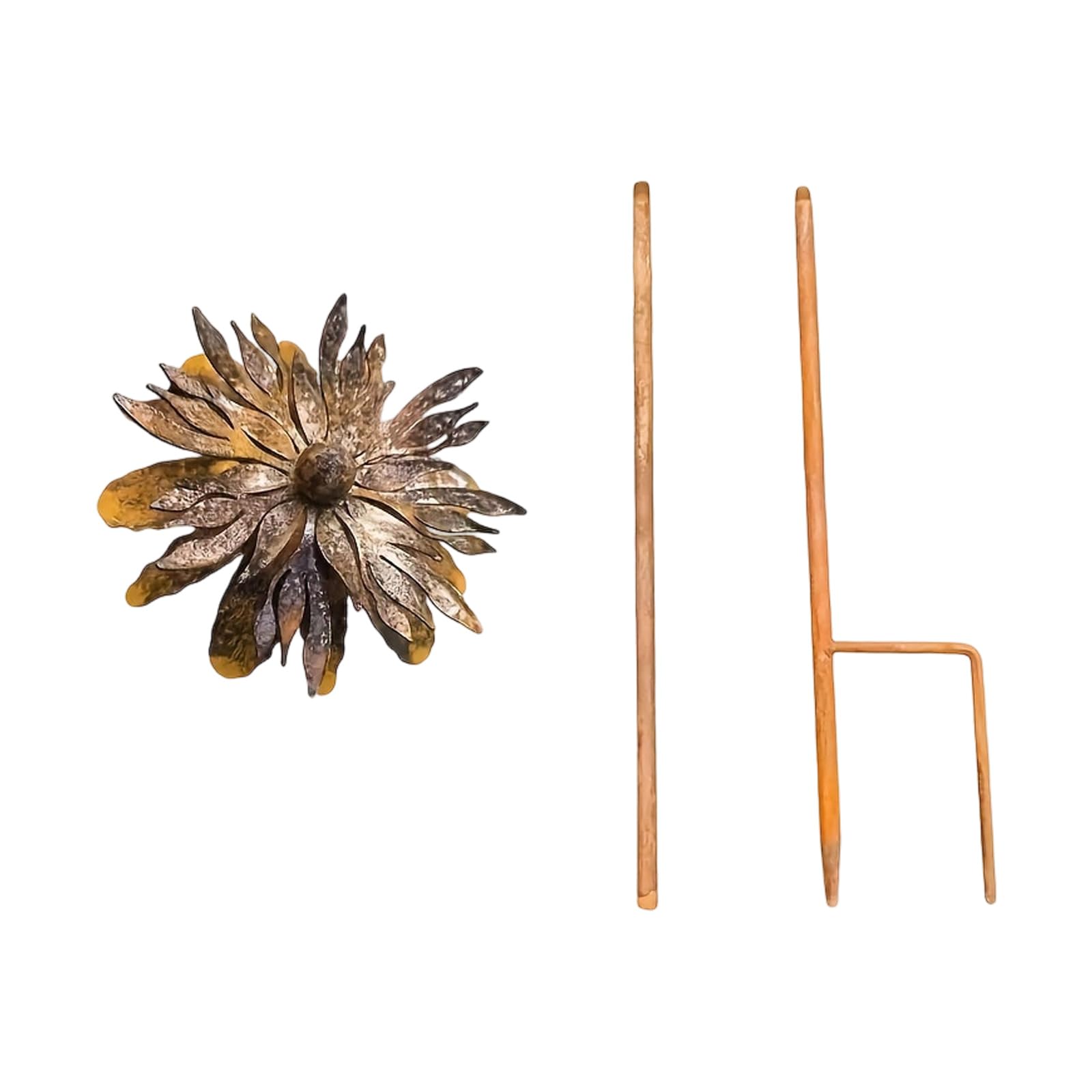 Rusty Metal Garden Stake Rusty Flower Yard Art Iron Flower Decoration for Outdoor Ornament Gift Metal Stake