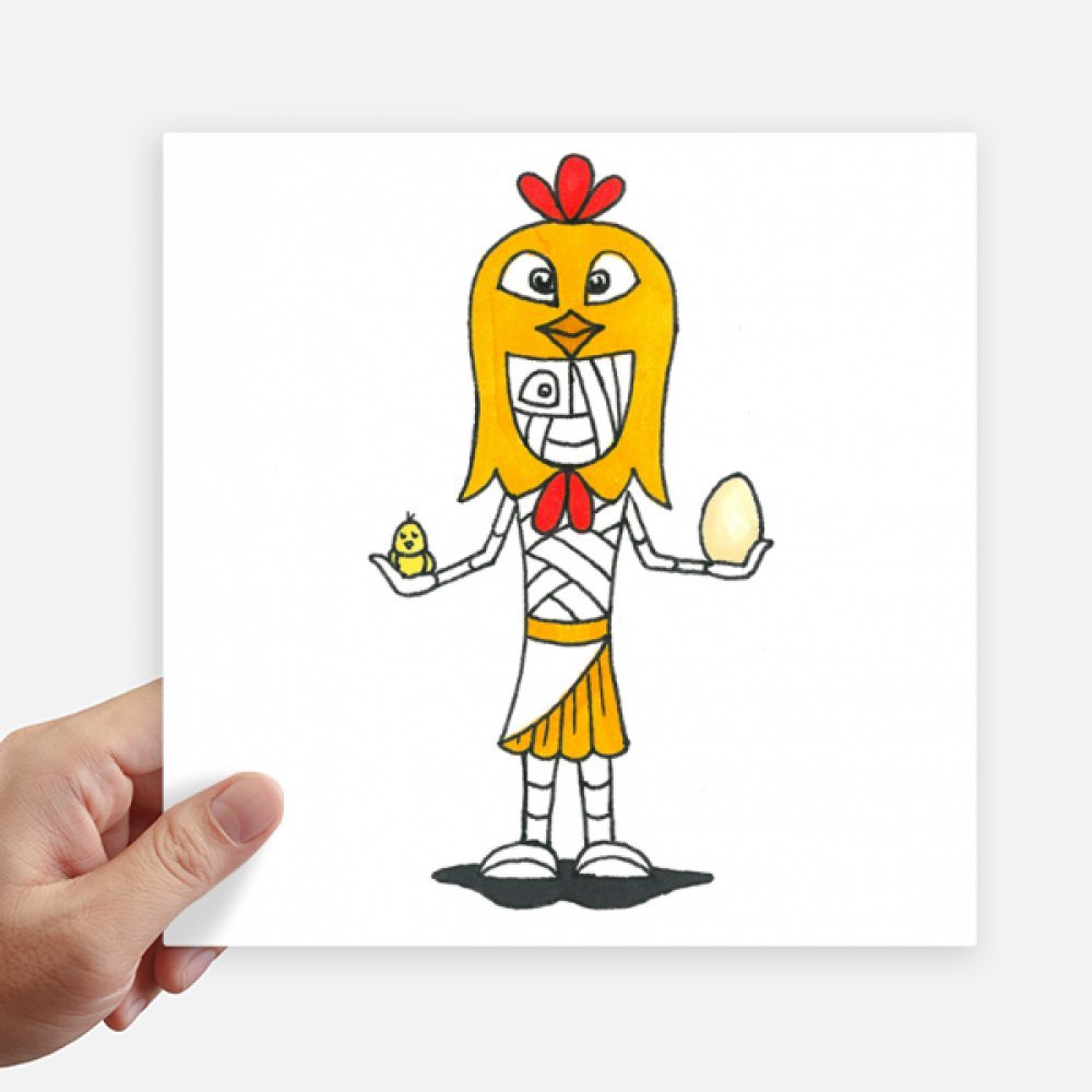 Pegatinas de pared cuadradas de Egipto de 20cm, juego de vinilos para maleta y portátil