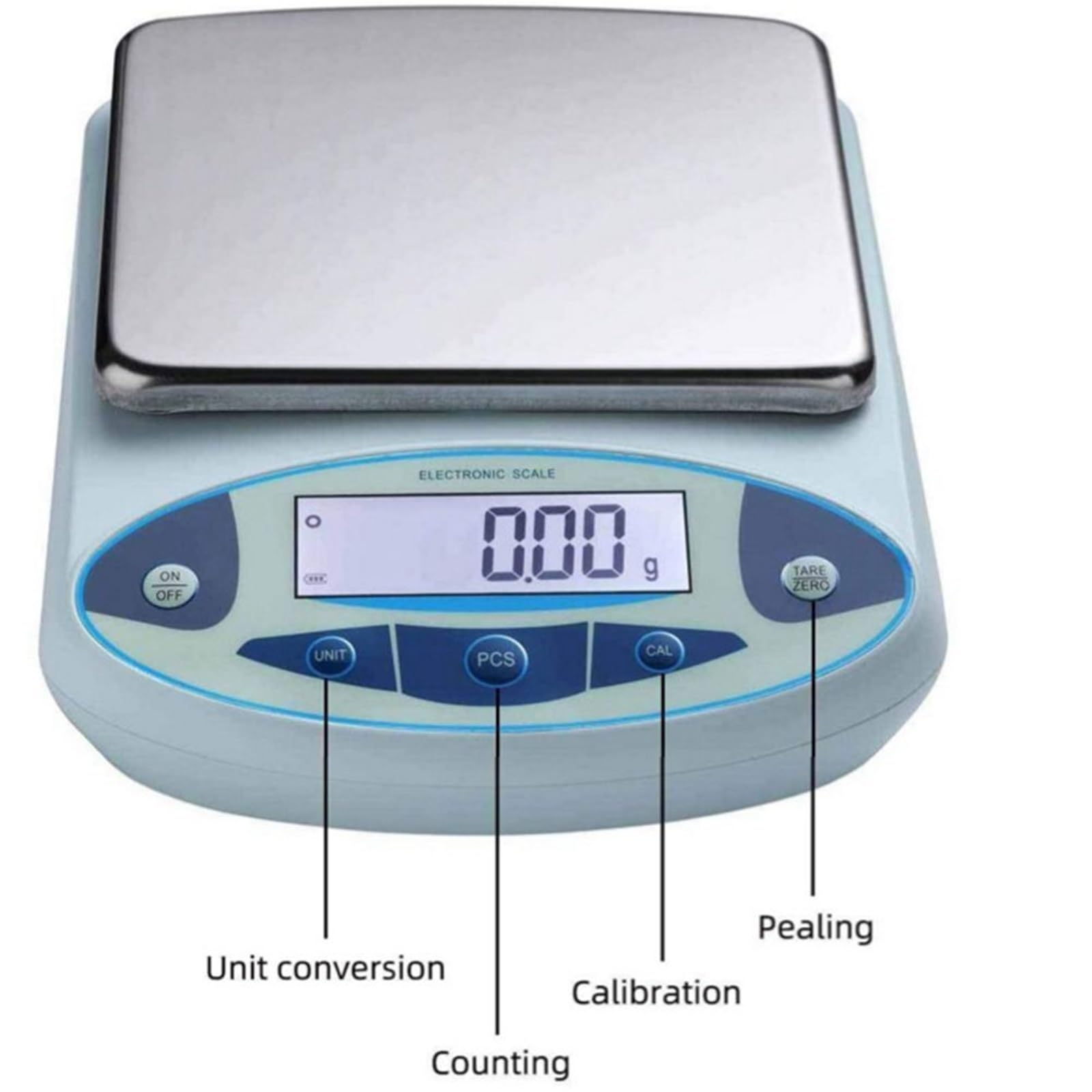 Básculas digitales de laboratorio, Balanza electrónica digital de 500/0,001 g, báscula de laboratorio for joyería, báscula industrial de cocina de alta precisión de 0,001 g, báscula de conteo