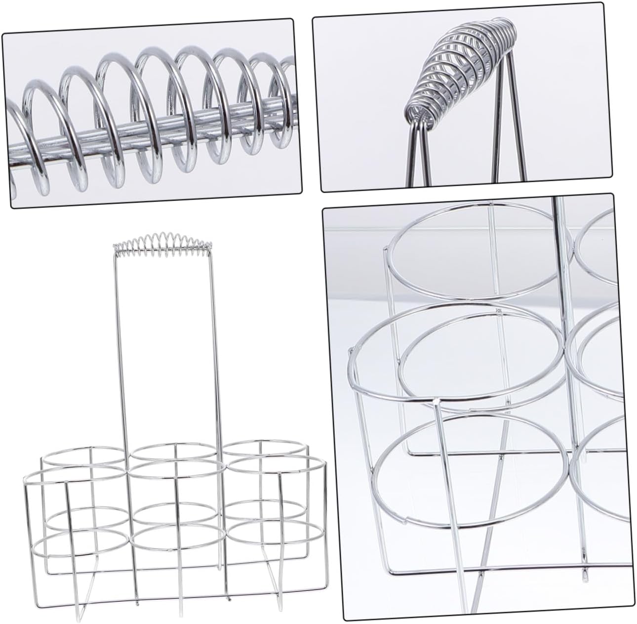 Stainless Steel Beer Basket 6 Bottle Capacity Portable Wine Bottle Holder Carrier