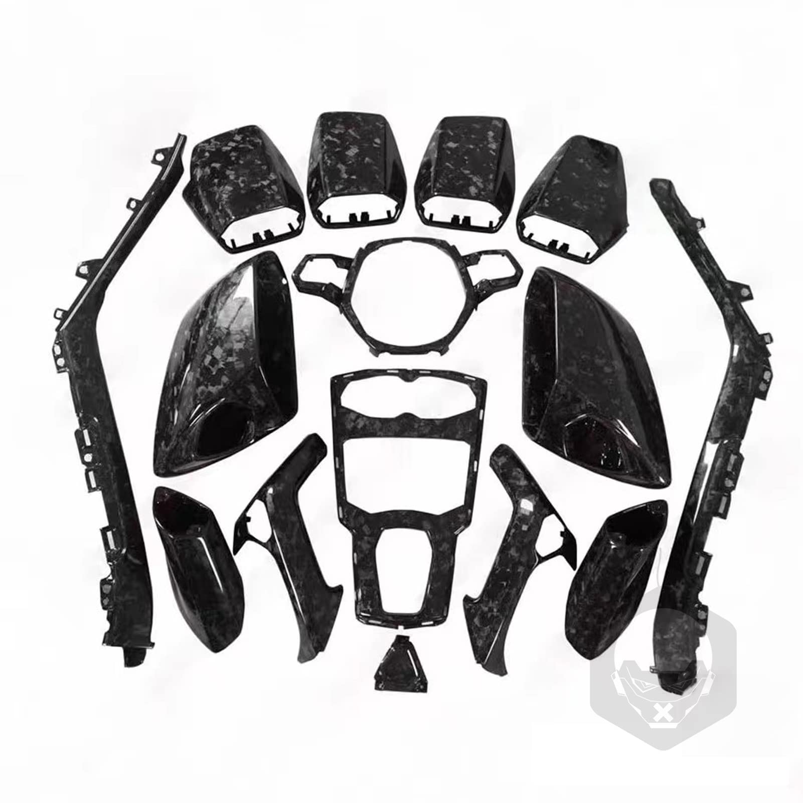 Car Interior Parts Real Carbon Fiber Trim Parts Forged Grain Carbon Fiber Interior Set Trim Parts for Lamborghini