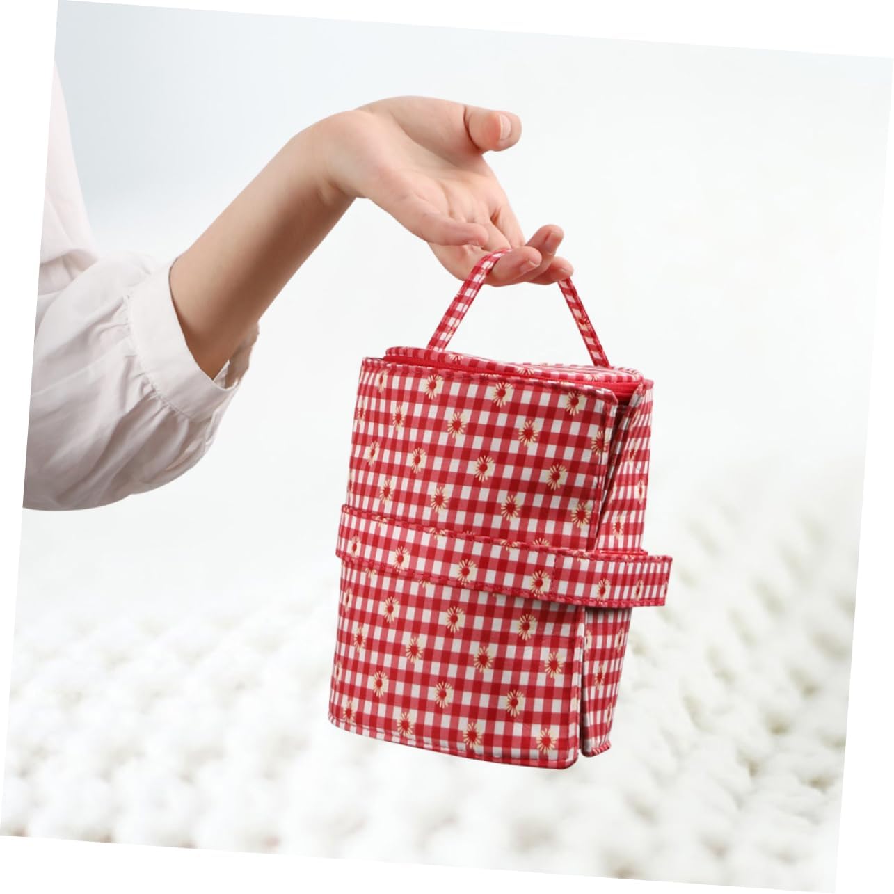 NUOBESTY Knitting Tools Bag Yarn Storage Bag Tapestry Needle Holder for Crochet Sewing Case