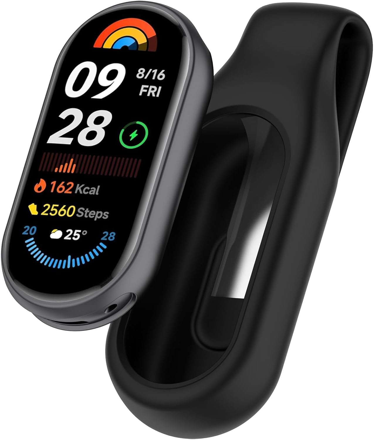 NEO+ nowy zapasowy uchwyt na klips kompatybilny z MI Xiaomi 10/9/8/bez trackera (CZARNY)