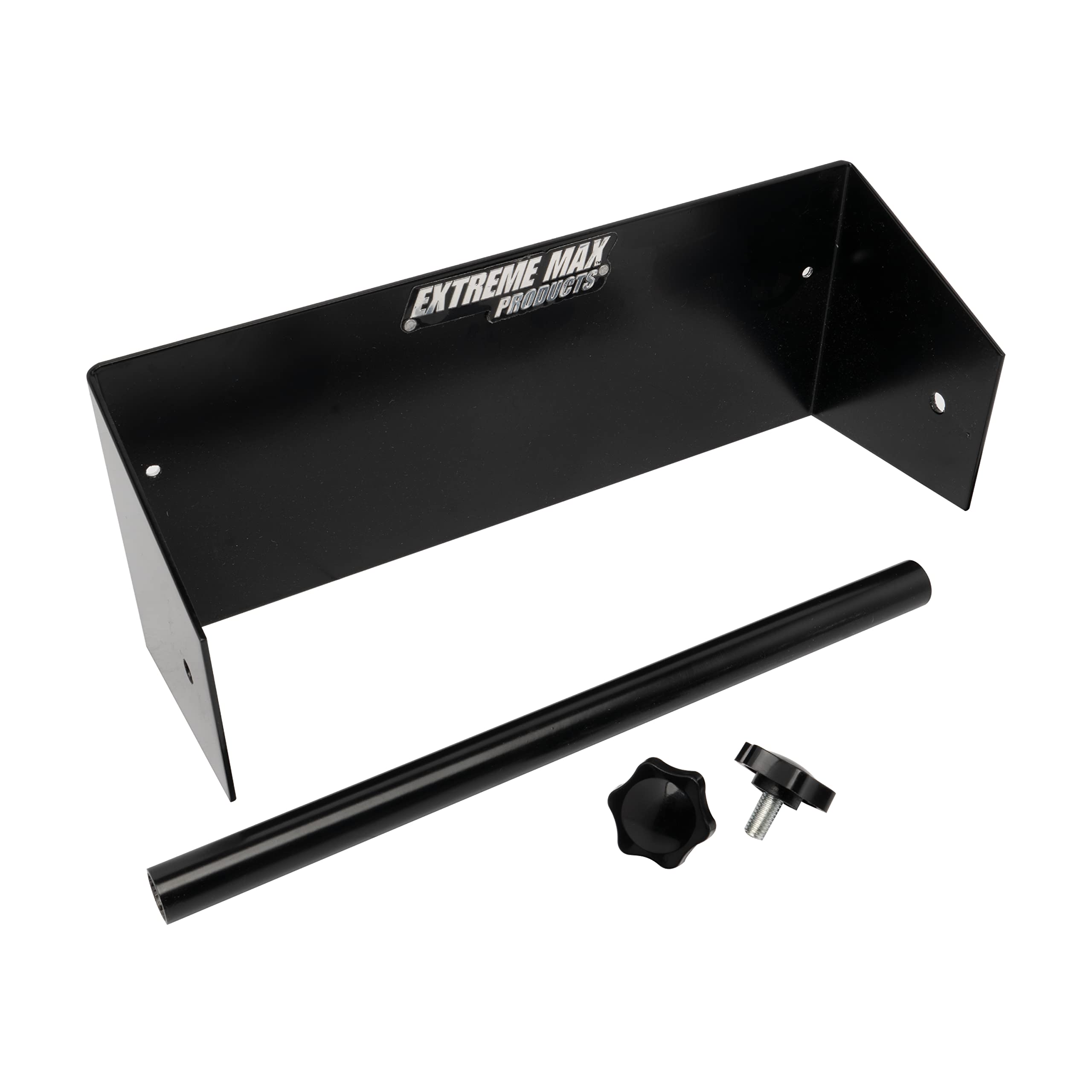 Extreme MAX 5001.6131 Soporte de Toalla de Papel de Montaje en Pared de Aluminio para Remolque Cerrado, Tienda, Garaje, Almacenamiento - Negro