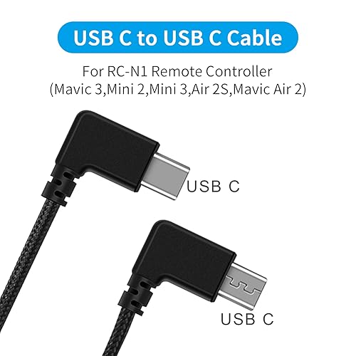 Miniatura 2 de Hanatora Cable de control remoto USB C a USB C RC-N1 de 1.15 pies para DJI Mavic 3Air 2, Air 2S, Mini 23 Pro, extensión de teléfono de tableta larga