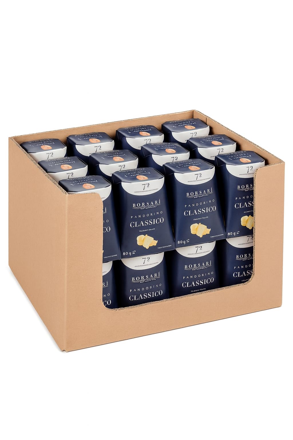 16 Pezzi Pandorini e Panettoncini Soffici in Mini Formato Classico o con Gocce di Cioccolato Lievitazione Naturale Dolci Monoporzione Ideali per Regali Natalizi (16x Pandorino Classico 80g)