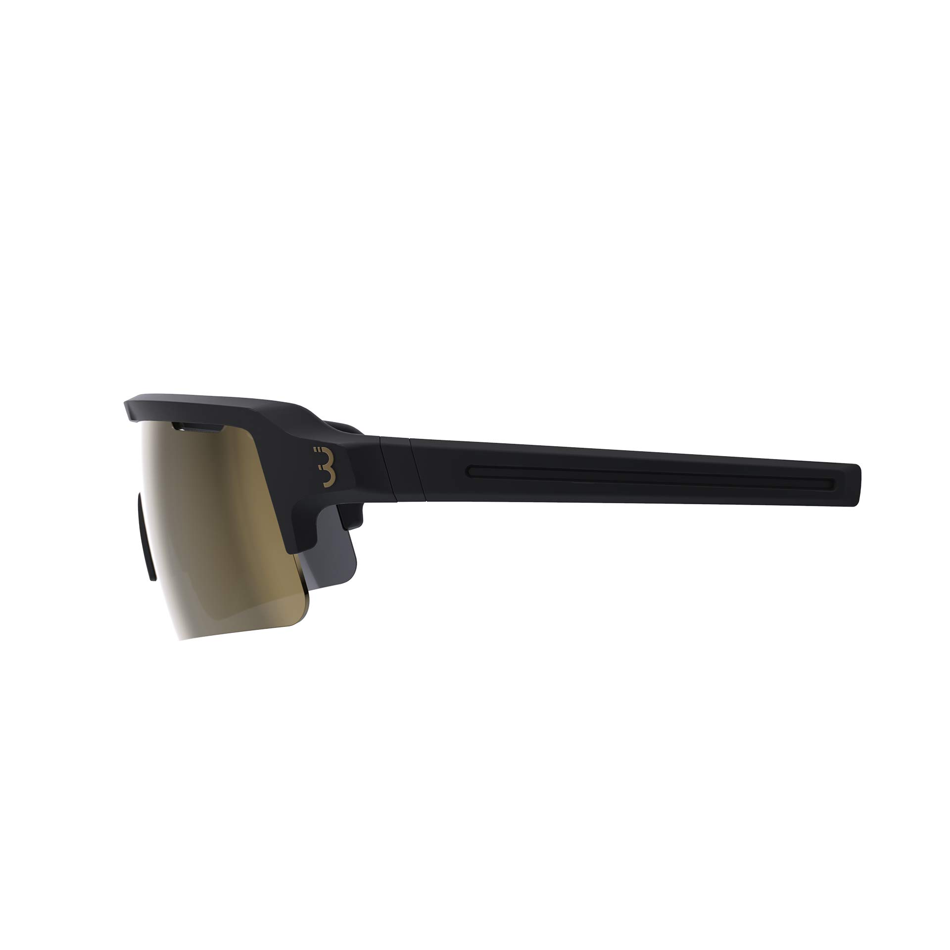 BBB Fuse Bsg-65 Lunettes de vélo de sport modernes - Grand verre Grilamid - VTT - Gravier - Pour homme et femme - Noir mat - BSG-65 Mixte