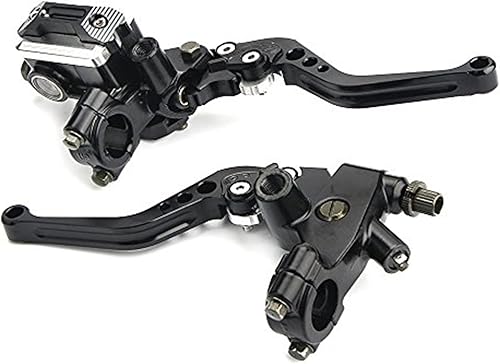 Miniatura 4 de Lisyline - Palancas universales de freno y embrague de manubrio de motocicleta 78 pulgadas 22mm izquierda y derecha para Honda Kawasaki Suzuki Yamaha