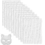 Vmoomax Weiß Fursuit Augen Mesh 10 Stück, Wasserdicht Druckbares PVC Augen Mesh Blatt 30 X 20 Cm Für Furry Cosplay Requisiten Fursuits Handwerk Herstellung