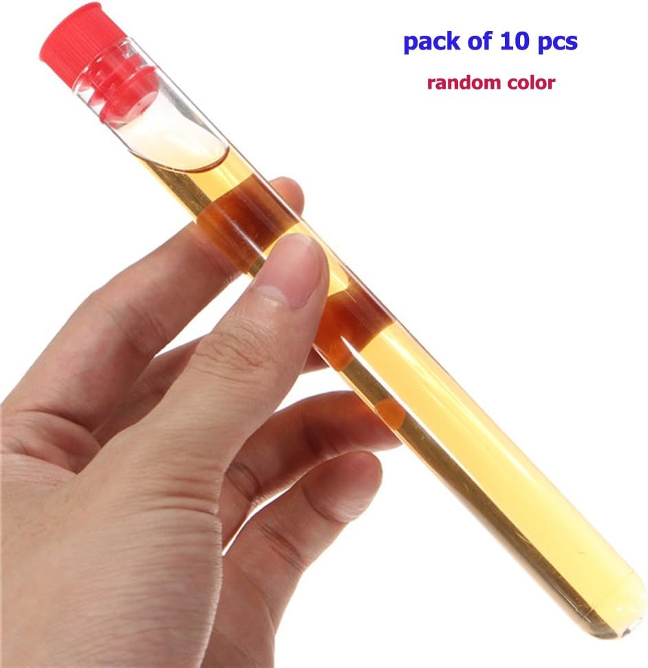 16x150mm 20mL Plastic Test Tube With Stopper Lab Supplies pack of 10 pcs. (random color)