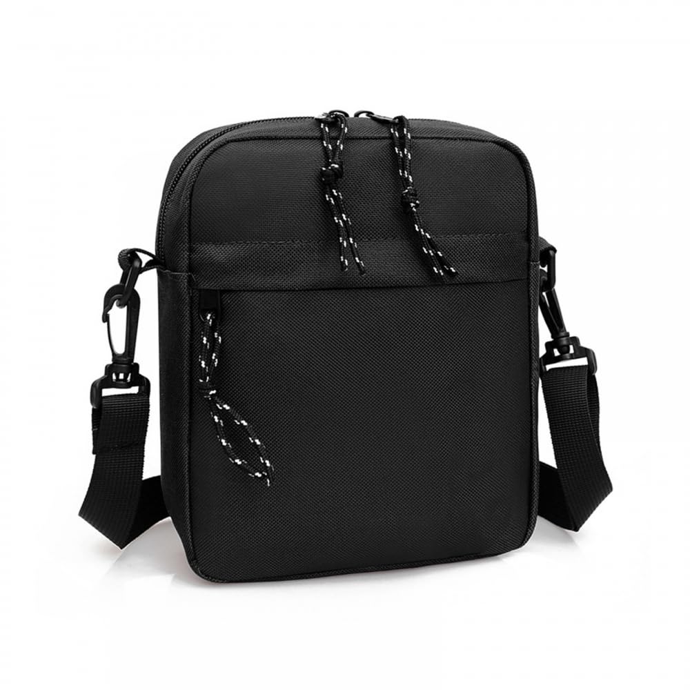 Crossbody Bag Oxford Waterproof Messenger Bag with Adjustable Strap Zipper for Men Daily Use
