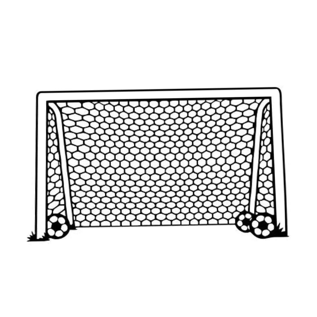 Autocollant mural filet de but football idée cadeau déco chambre enfant