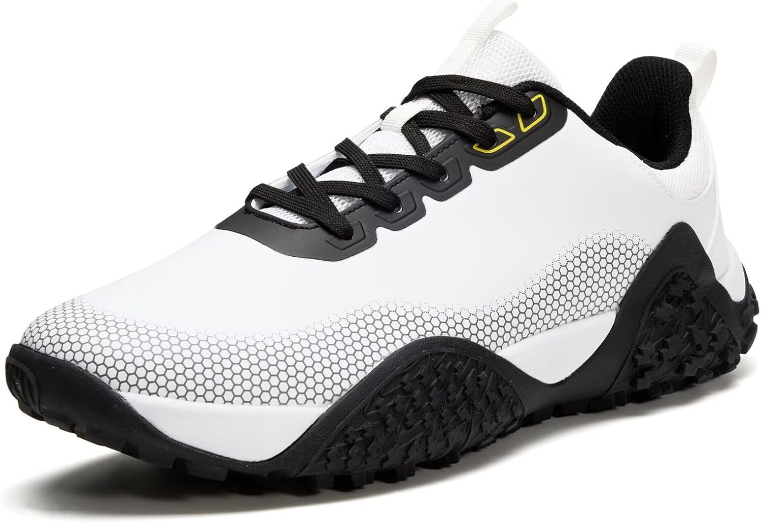 幅広ゴルフシューズ メンズ スパイクレス プロフェッショナル アウトドア 防水 ゴルフシューズ スニーカー アーチサポート付き, ホ