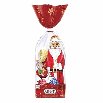 Riegelein Assortment Chocolate Santa, Ornaments, Jellies Christmas Treats Bag 7.4 Oz. (210 g.)