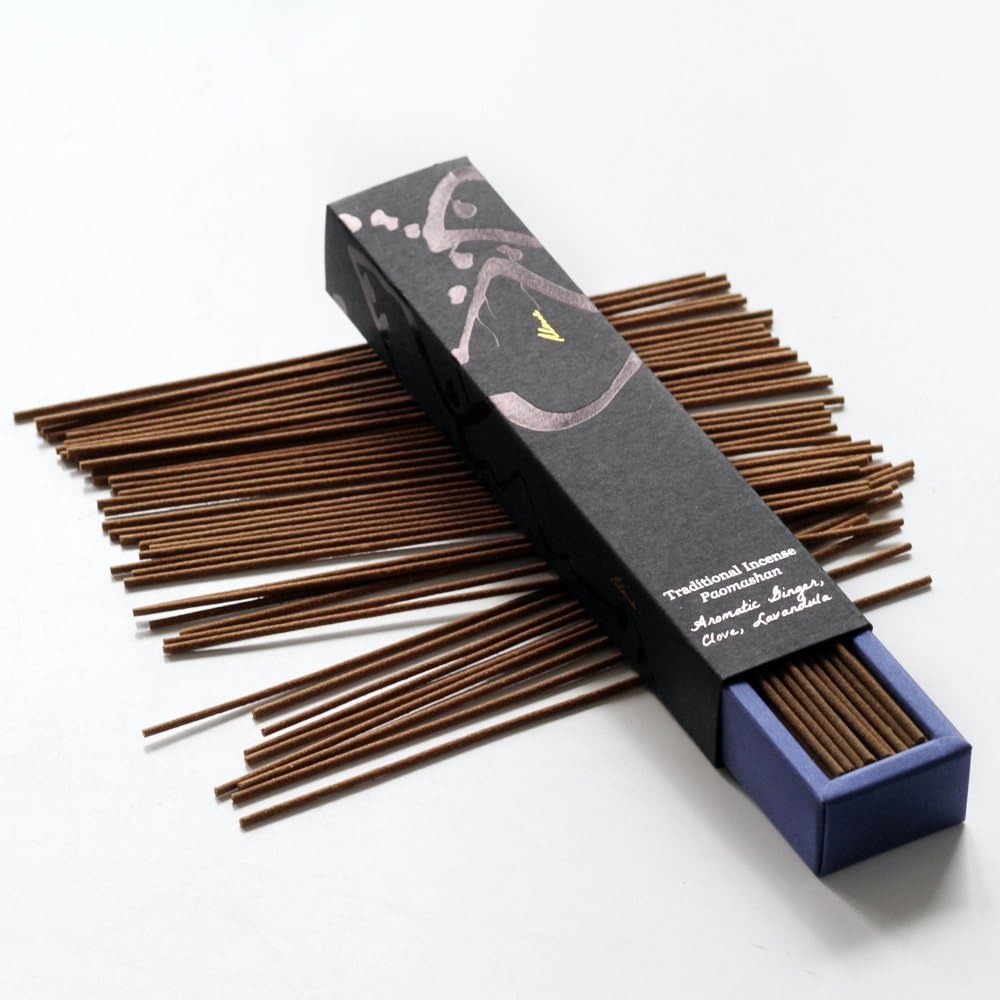 Paomashan: Aromatic Ginger, Clove, Lavander Incense Sticks. 100% Natural Tibetan Style Premium Incense Sticks. Incense Sticks for Soothing Anxiety, Relaxing & Meditation.