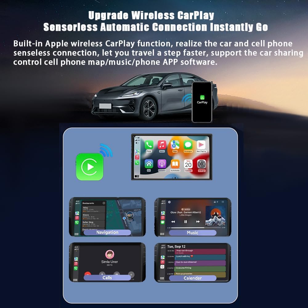 Mini bezprzewodowy adapter CarPlay do MINI Hardtop 4-drzwiowy 2019-2024, automatyczny adapter w pojeździe, przewodowy CarPlay do bezprzewodowego adaptera Apple Carplay, A