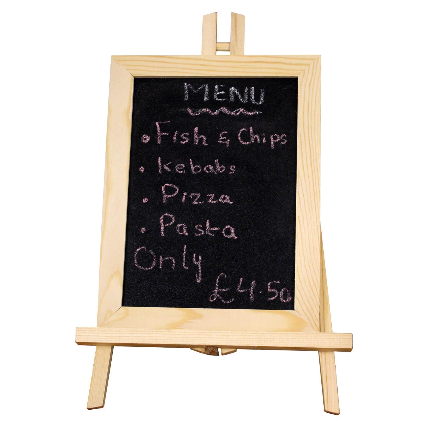 Sil Black Chalkboard Easel/Message Board - Tabletop - 25Cm X 35Cm