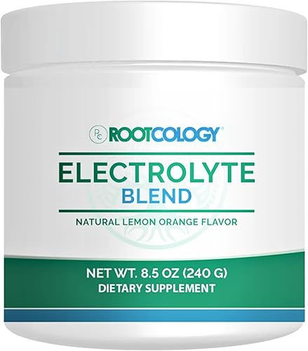 Rootcology by Dr. Izabella Wentz | Mezcla de electrolitos | Sabor natural a naranja limón | 8.47 oz / 30 porciones