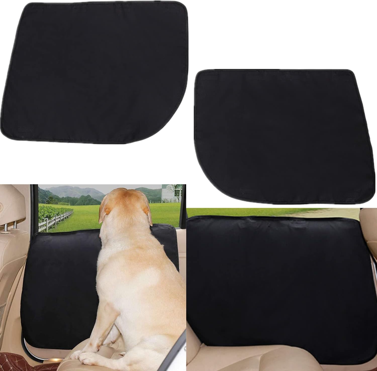 Pet Car Door Protective Film Mat 2 Pieces Car Door Cover AntiScratch