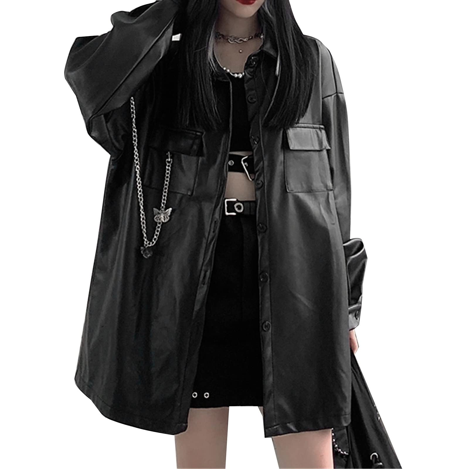 黒いレザージャケット kink